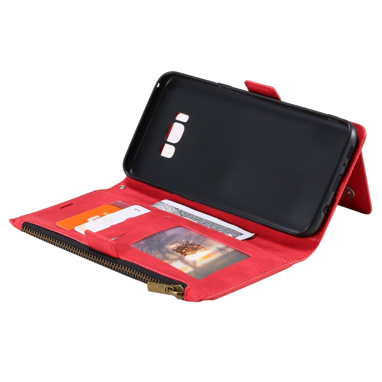 For Samsung Galaxy S10e Side Zipper Back Card Horizontal Flip PU Leather Case with Card Slots & Wallet & Photo Frame & Lanyard