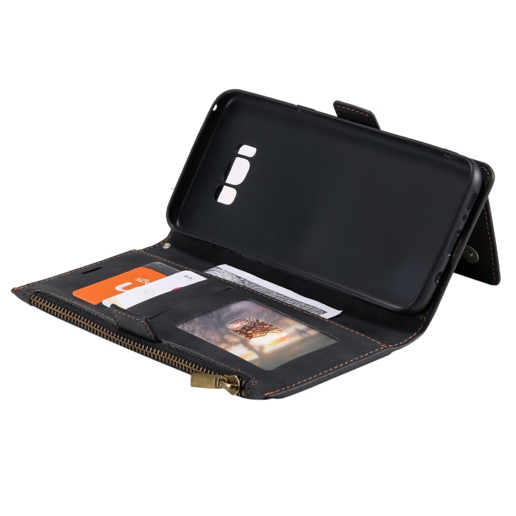 For Samsung Galaxy S10e Side Zipper Back Card Horizontal Flip PU Leather Case with Card Slots & Wallet & Photo Frame & Lanyard