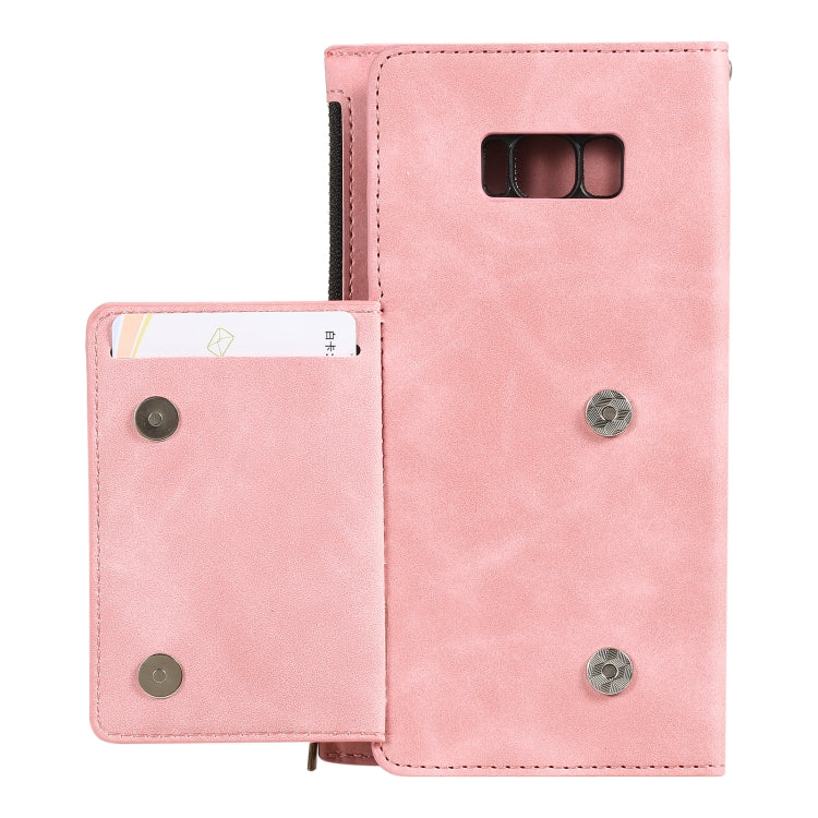 For Samsung Galaxy S10e Side Zipper Back Card Horizontal Flip PU Leather Case with Card Slots & Wallet & Photo Frame & Lanyard