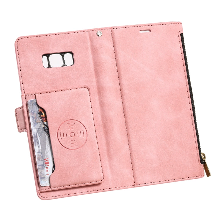 For Samsung Galaxy S10e Side Zipper Back Card Horizontal Flip PU Leather Case with Card Slots & Wallet & Photo Frame & Lanyard