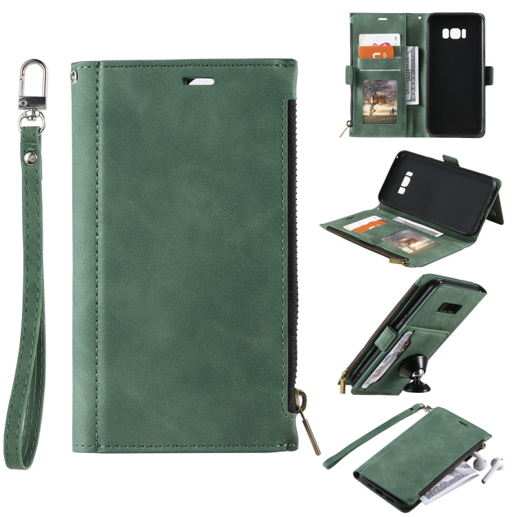For Samsung Galaxy S10e Side Zipper Back Card Horizontal Flip PU Leather Case with Card Slots & Wallet & Photo Frame & Lanyard