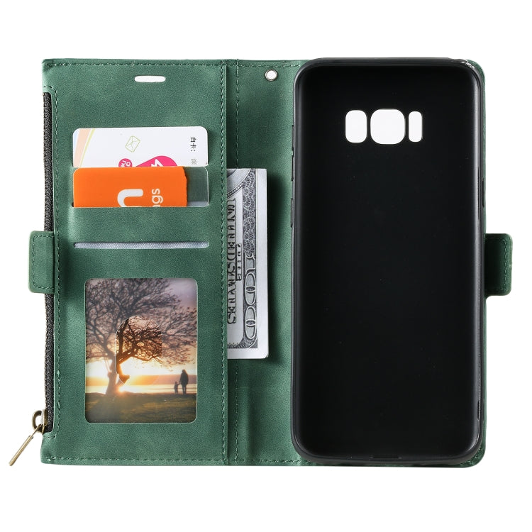 For Samsung Galaxy S10e Side Zipper Back Card Horizontal Flip PU Leather Case with Card Slots & Wallet & Photo Frame & Lanyard