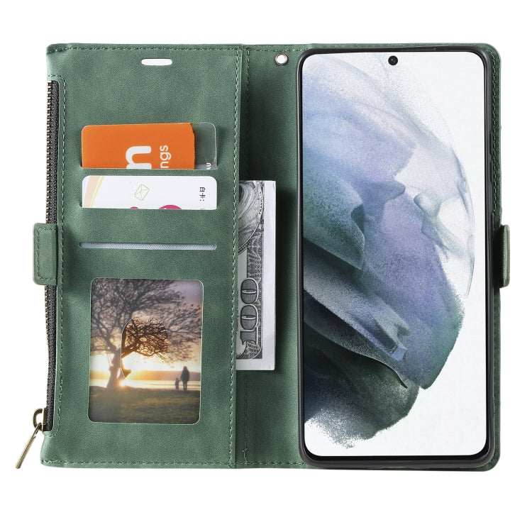 For Samsung Galaxy S20 Ultra Side Zipper Back Card Horizontal Flip PU Leather Case with Card Slots & Wallet & Photo Frame & Lanyard