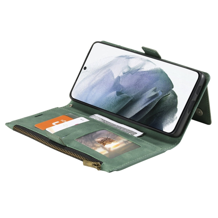For Samsung Galaxy S20 Ultra Side Zipper Back Card Horizontal Flip PU Leather Case with Card Slots & Wallet & Photo Frame & Lanyard