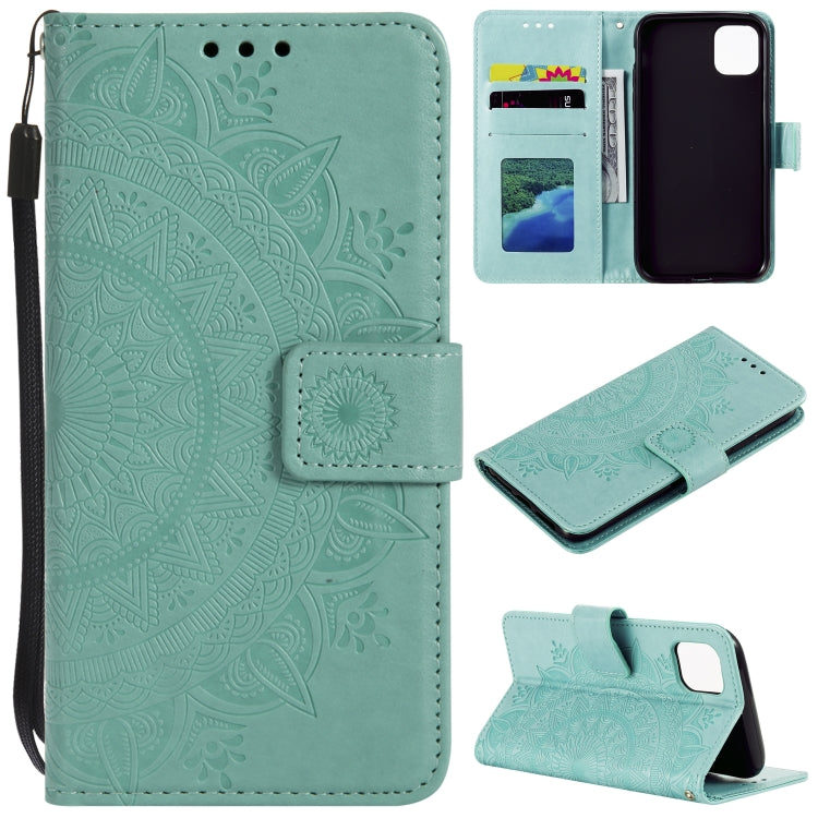 For iPhone 13 mini Totem Flower Embossed Horizontal Flip TPU + PU Leather Case with Holder & Card Slots & Wallet