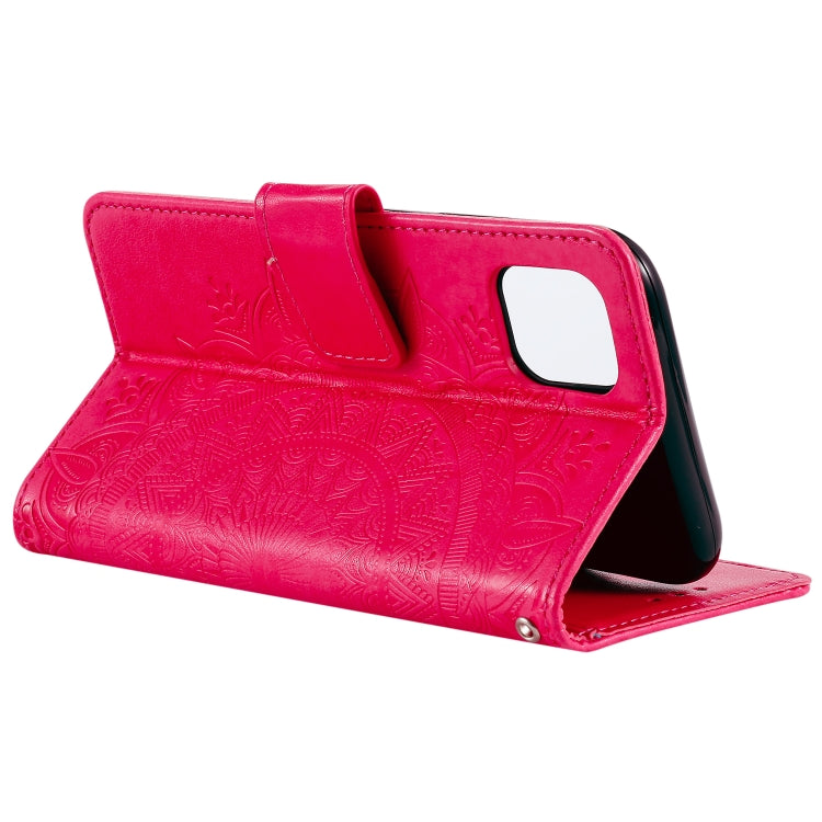 For iPhone 13 mini Totem Flower Embossed Horizontal Flip TPU + PU Leather Case with Holder & Card Slots & Wallet