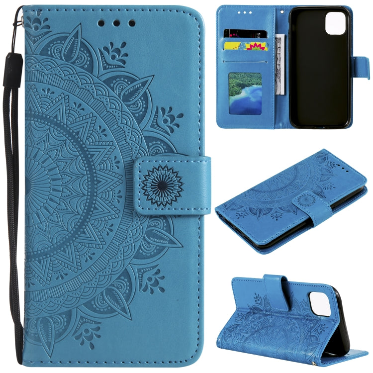 For iPhone 13 mini Totem Flower Embossed Horizontal Flip TPU + PU Leather Case with Holder & Card Slots & Wallet