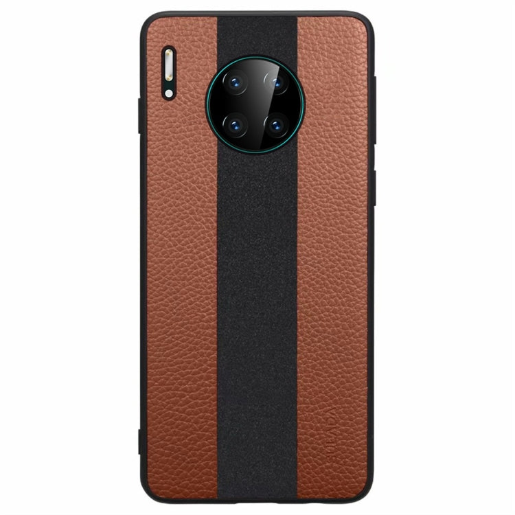 For Huawei Mate 30 SULADA Anti-slip TPU + Handmade Leather Protective Case