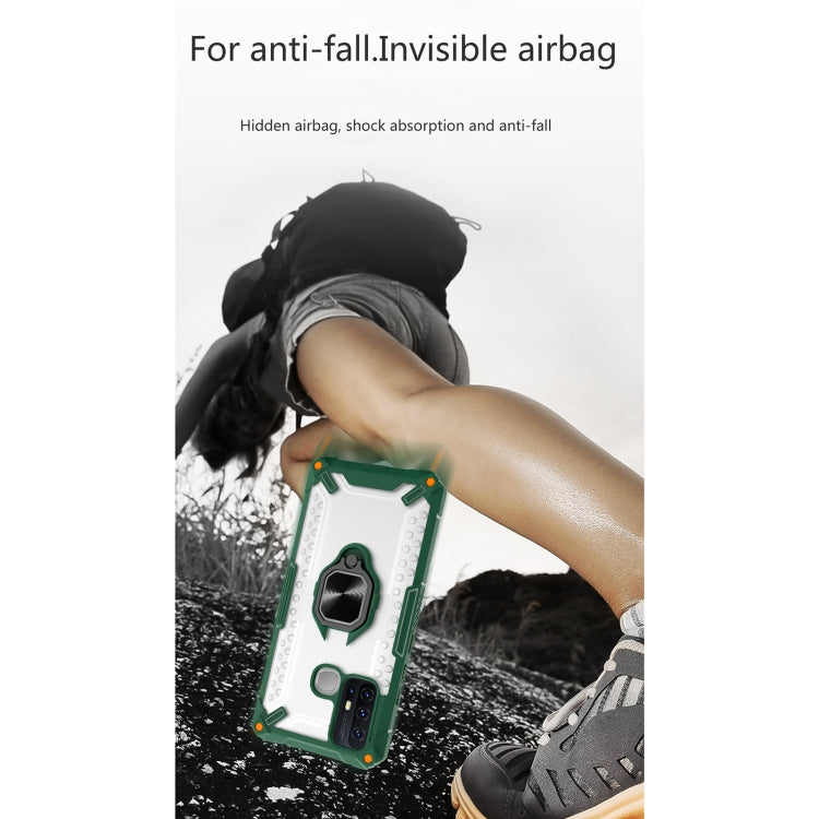 Matte TPU + PC Magnetic Shockproof Case with Ring Holder For vivo Y50