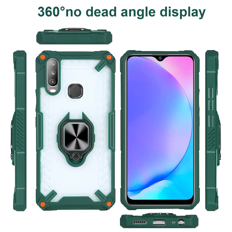 Matte TPU + PC Magnetic Shockproof Case with Ring Holder For vivo Y17