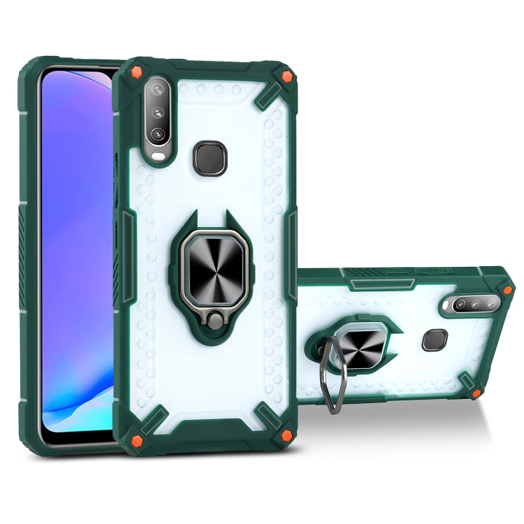 Matte TPU + PC Magnetic Shockproof Case with Ring Holder For vivo Y17