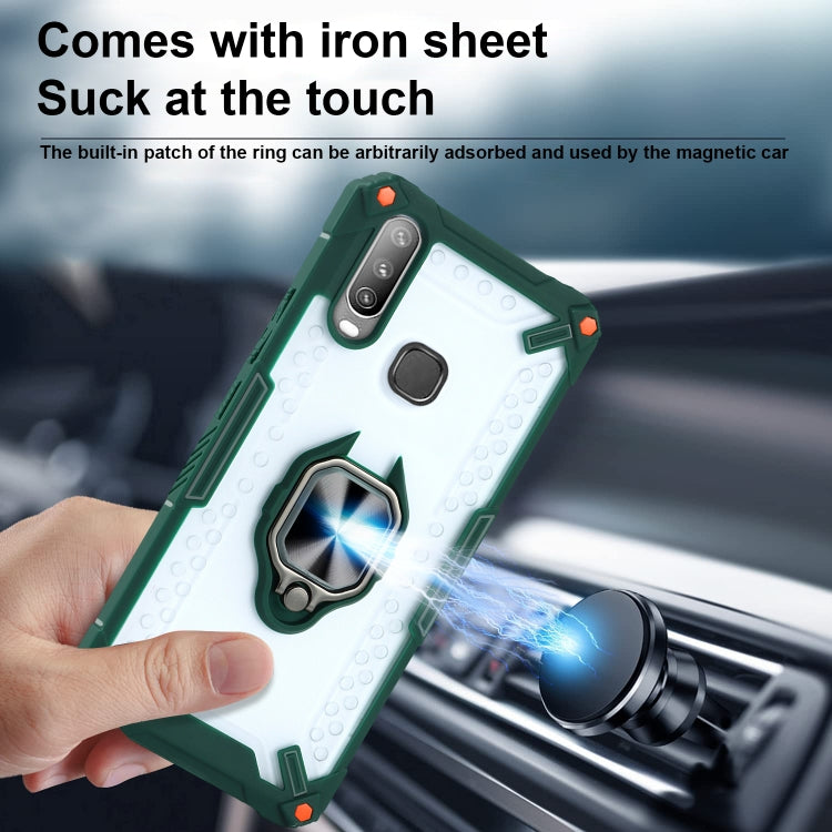 Matte TPU + PC Magnetic Shockproof Case with Ring Holder For vivo Y17