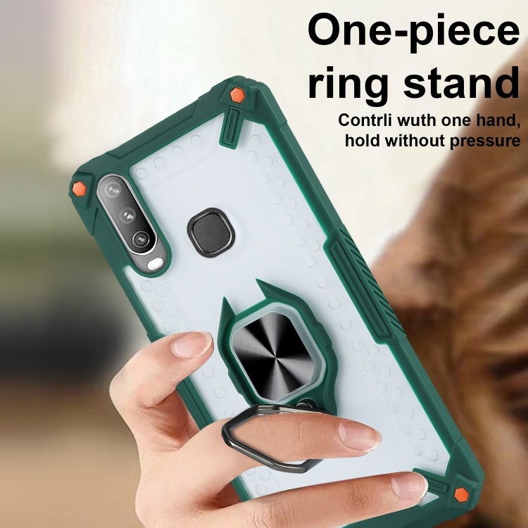Matte TPU + PC Magnetic Shockproof Case with Ring Holder For vivo Y17