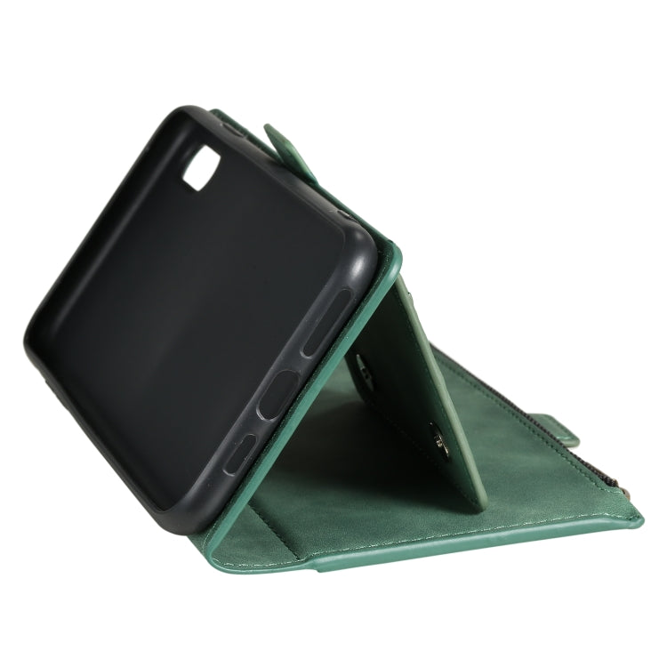 For iPhone XR Side Zipper Back Card Horizontal Flip PU Leather Case with Card Slots & Wallet & Photo Frame & Lanyard