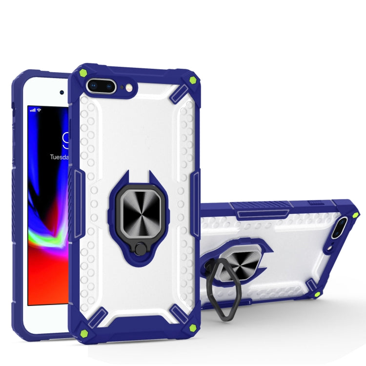 Matte TPU + PC Magnetic Shockproof Case with Ring Holder For iPhone 8 Plus / 7 Plus