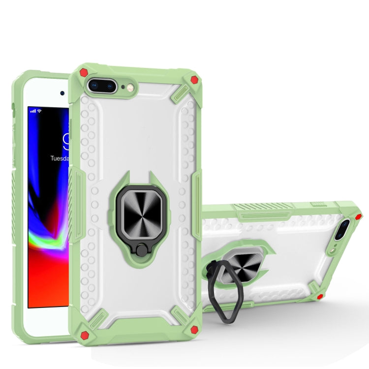 Matte TPU + PC Magnetic Shockproof Case with Ring Holder For iPhone 8 Plus / 7 Plus