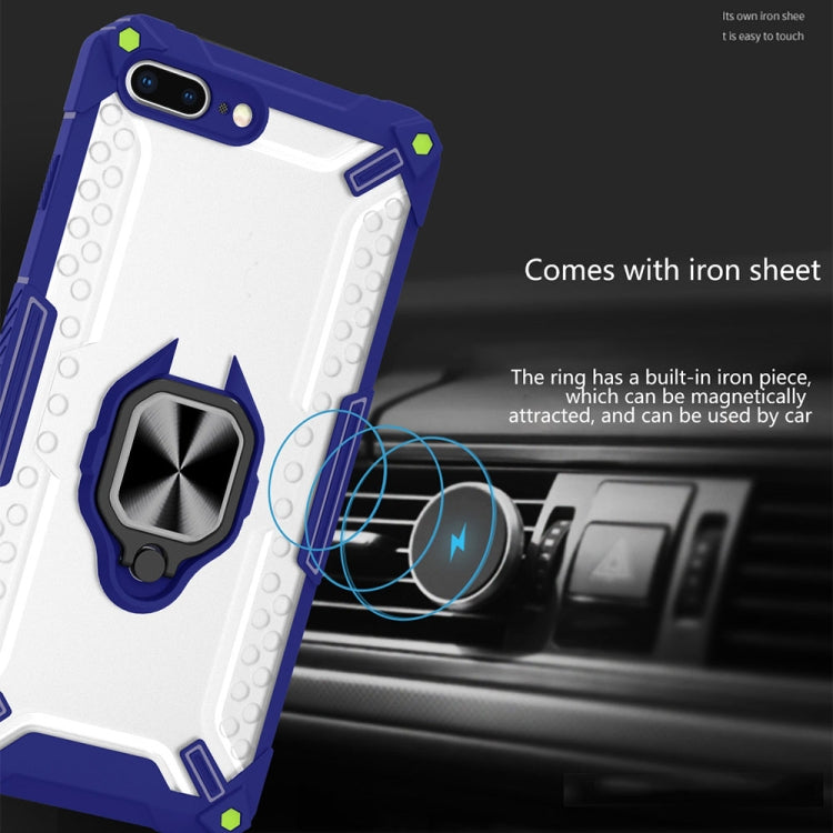 Matte TPU + PC Magnetic Shockproof Case with Ring Holder For iPhone 8 Plus / 7 Plus