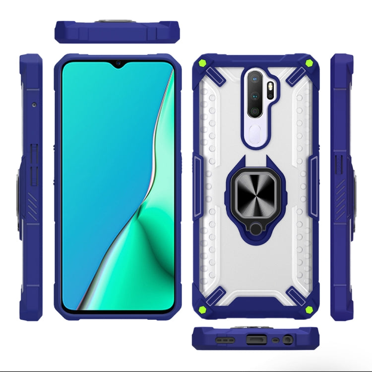 Matte TPU + PC Magnetic Shockproof Case with Ring Holder For OPPO A9 2020