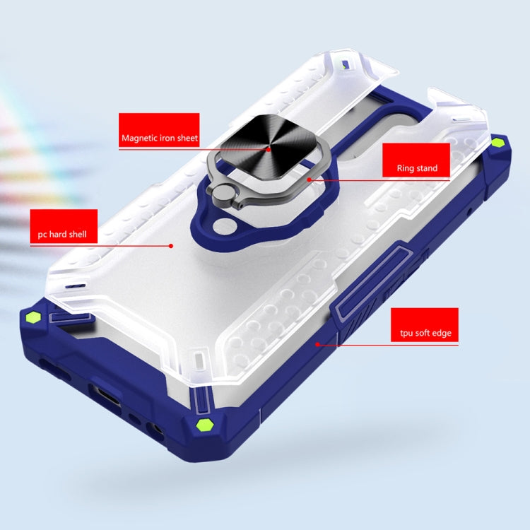 Matte TPU + PC Magnetic Shockproof Case with Ring Holder For OPPO A9 2020