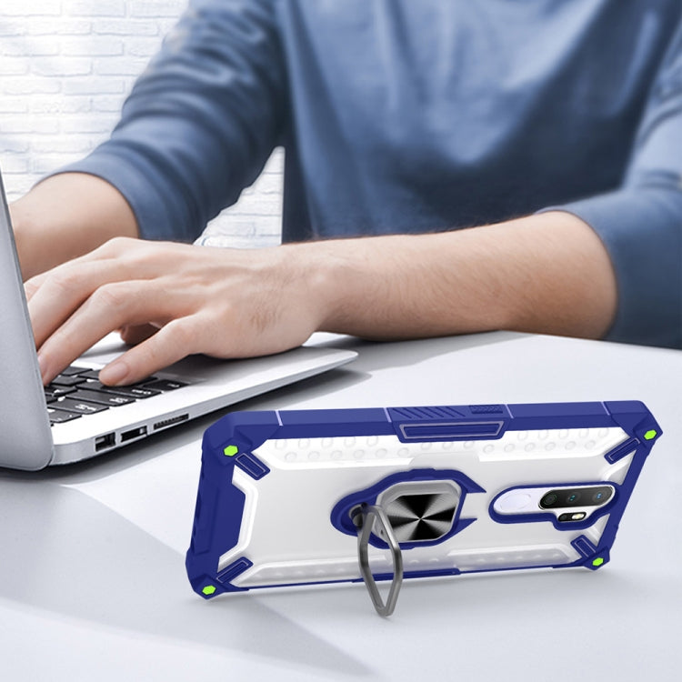 Matte TPU + PC Magnetic Shockproof Case with Ring Holder For OPPO A9 2020