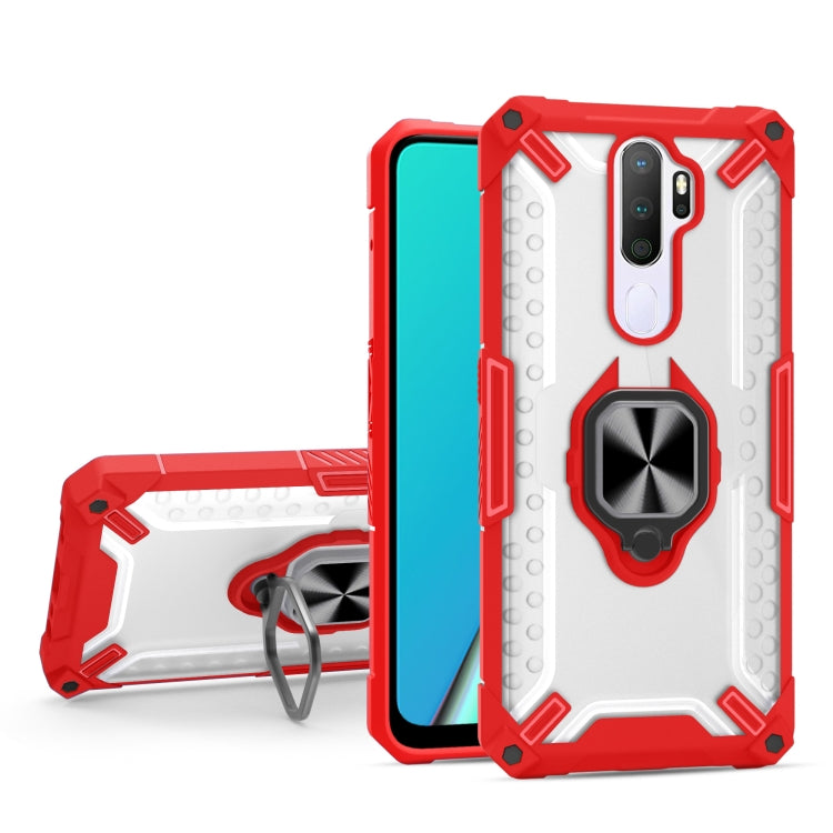 Matte TPU + PC Magnetic Shockproof Case with Ring Holder For OPPO A9 2020