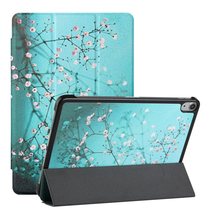 Silk Texture Colored Drawing Pattern Horizontal Flip Magnetic PU Leather Case with Three-folding Holder & Sleep / Wake-up Function ForiPad Air 2022 / 2020 10.9