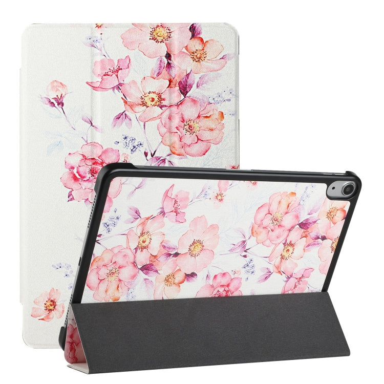 Silk Texture Colored Drawing Pattern Horizontal Flip Magnetic PU Leather Case with Three-folding Holder & Sleep / Wake-up Function ForiPad Air 2022 / 2020 10.9
