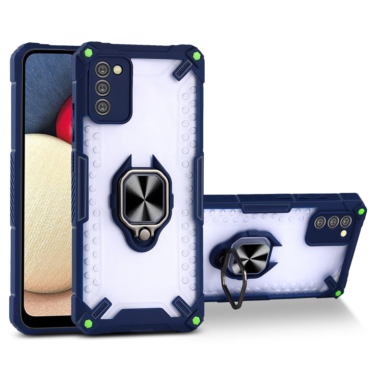 Matte TPU + PC Magnetic Shockproof Case with Ring Holder For Samsung Galaxy A02s