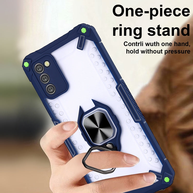 Matte TPU + PC Magnetic Shockproof Case with Ring Holder For Samsung Galaxy A02s