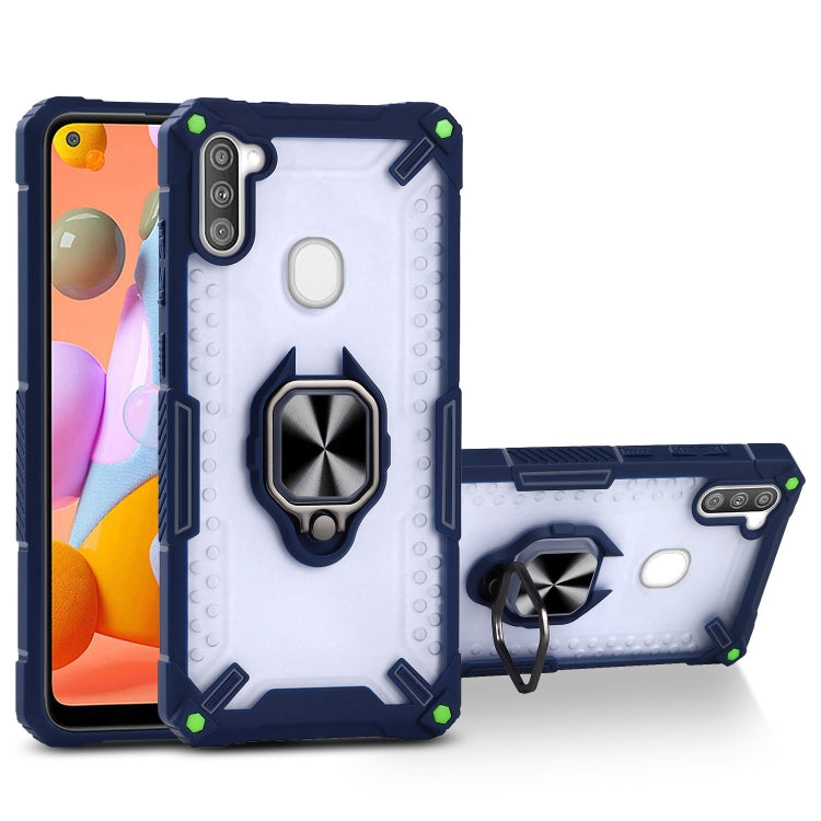 Matte TPU + PC Magnetic Shockproof Case with Ring Holder For Samsung Galaxy A11