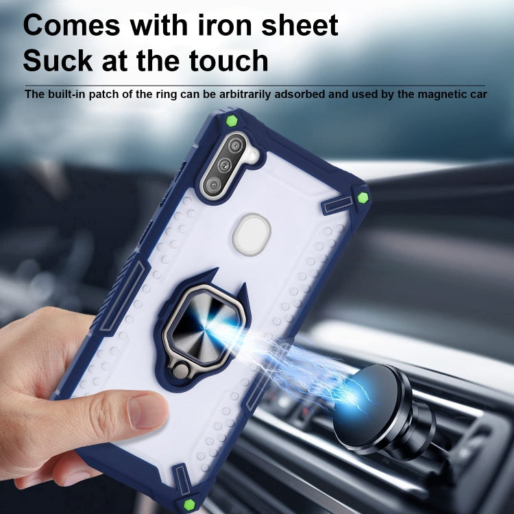 Matte TPU + PC Magnetic Shockproof Case with Ring Holder For Samsung Galaxy A11