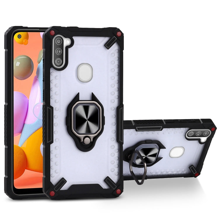 Matte TPU + PC Magnetic Shockproof Case with Ring Holder For Samsung Galaxy A11