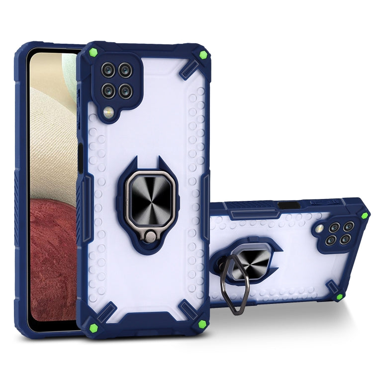 Matte TPU + PC Magnetic Shockproof Case with Ring Holder For Samsung Galaxy A12