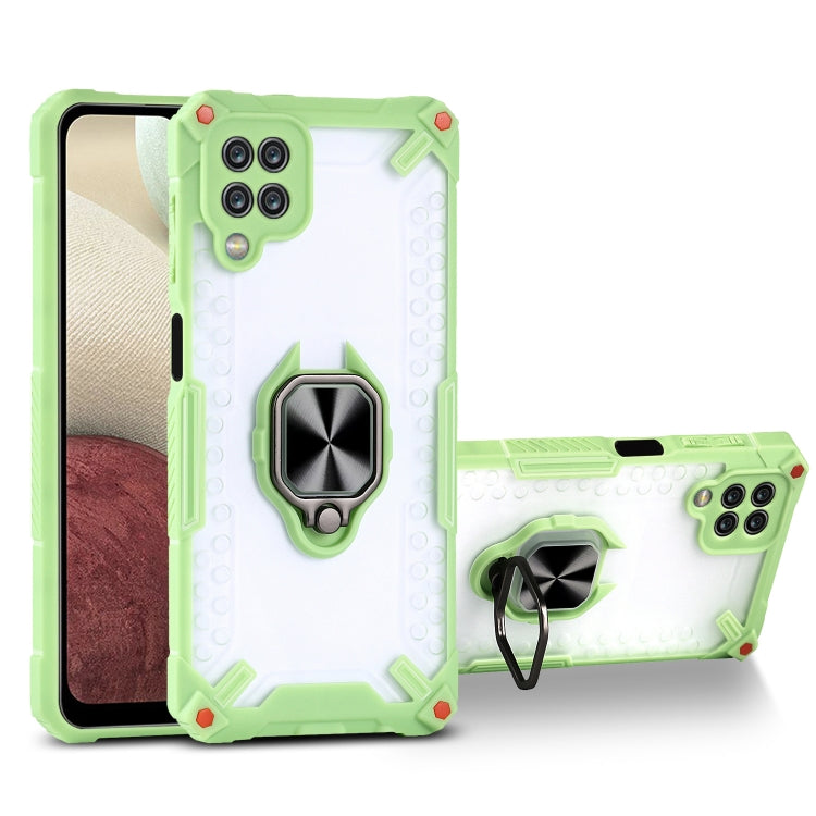 Matte TPU + PC Magnetic Shockproof Case with Ring Holder For Samsung Galaxy A12
