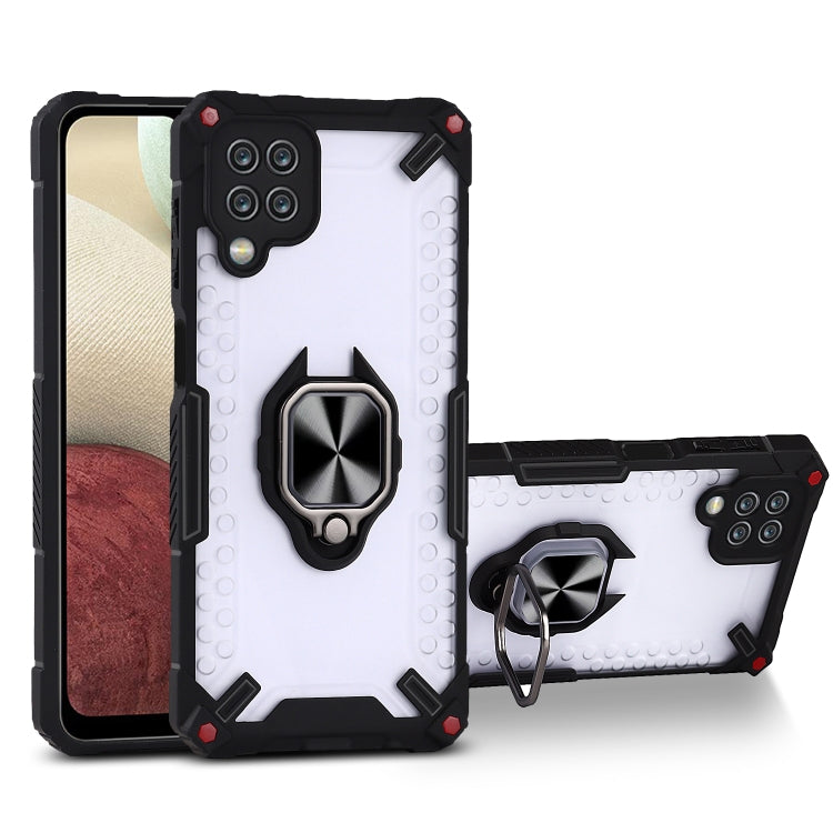 Matte TPU + PC Magnetic Shockproof Case with Ring Holder For Samsung Galaxy A12