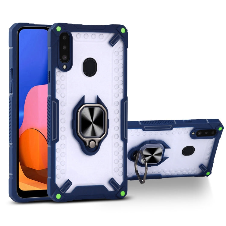 Matte TPU + PC Magnetic Shockproof Case with Ring Holder For Samsung Galaxy A20s