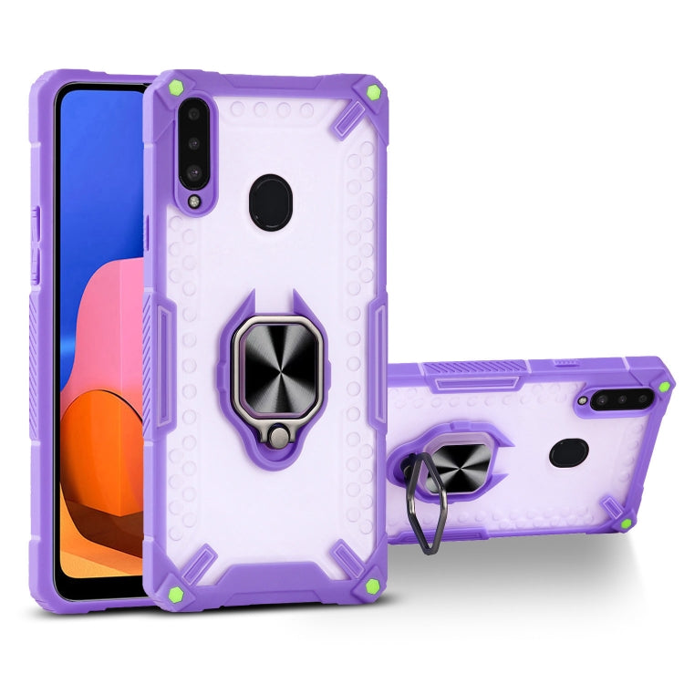 Matte TPU + PC Magnetic Shockproof Case with Ring Holder For Samsung Galaxy A20s
