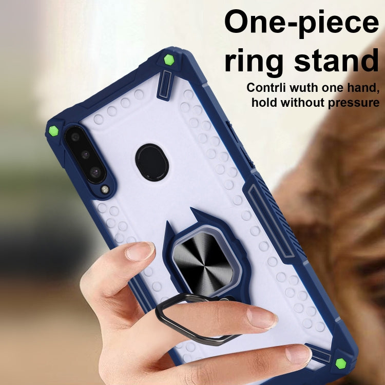 Matte TPU + PC Magnetic Shockproof Case with Ring Holder For Samsung Galaxy A20s