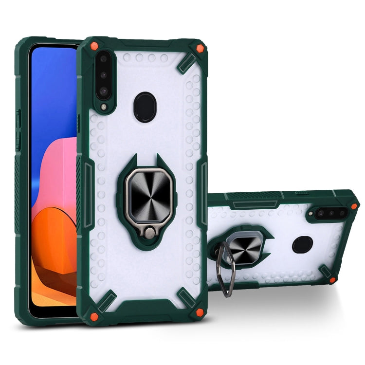 Matte TPU + PC Magnetic Shockproof Case with Ring Holder For Samsung Galaxy A20s