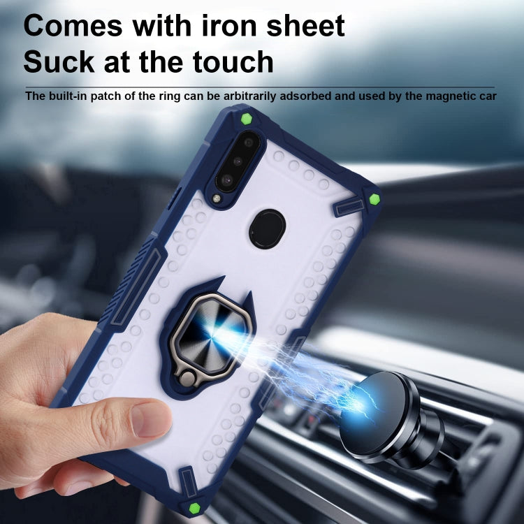 Matte TPU + PC Magnetic Shockproof Case with Ring Holder For Samsung Galaxy A20s