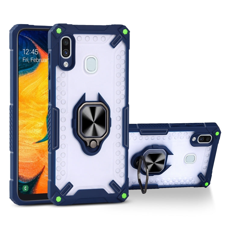 Matte TPU + PC Magnetic Shockproof Case with Ring Holder For Samsung Galaxy A30