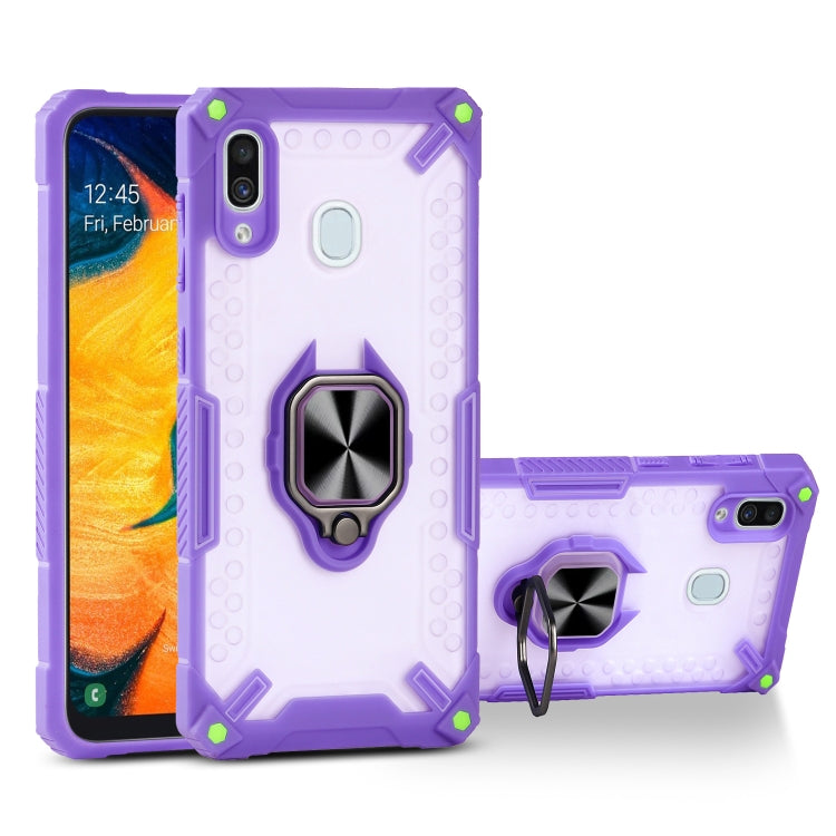 Matte TPU + PC Magnetic Shockproof Case with Ring Holder For Samsung Galaxy A30