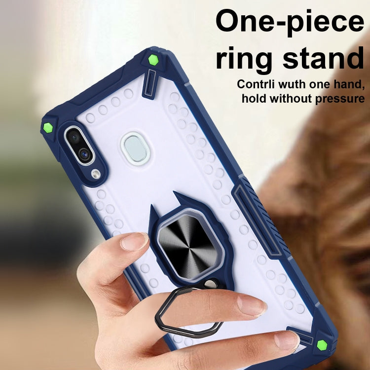 Matte TPU + PC Magnetic Shockproof Case with Ring Holder For Samsung Galaxy A30