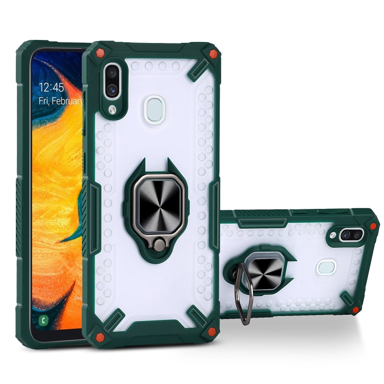 Matte TPU + PC Magnetic Shockproof Case with Ring Holder For Samsung Galaxy A30