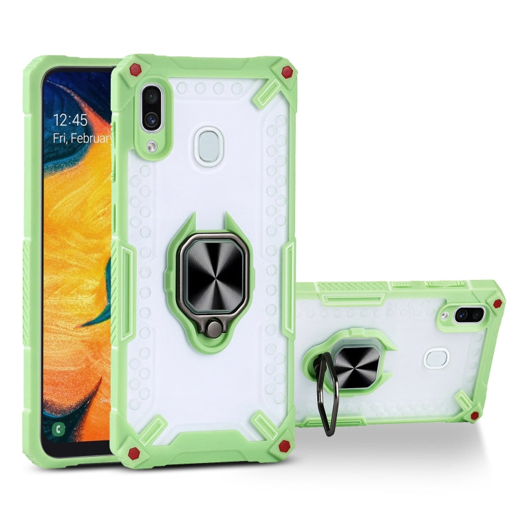 Matte TPU + PC Magnetic Shockproof Case with Ring Holder For Samsung Galaxy A30