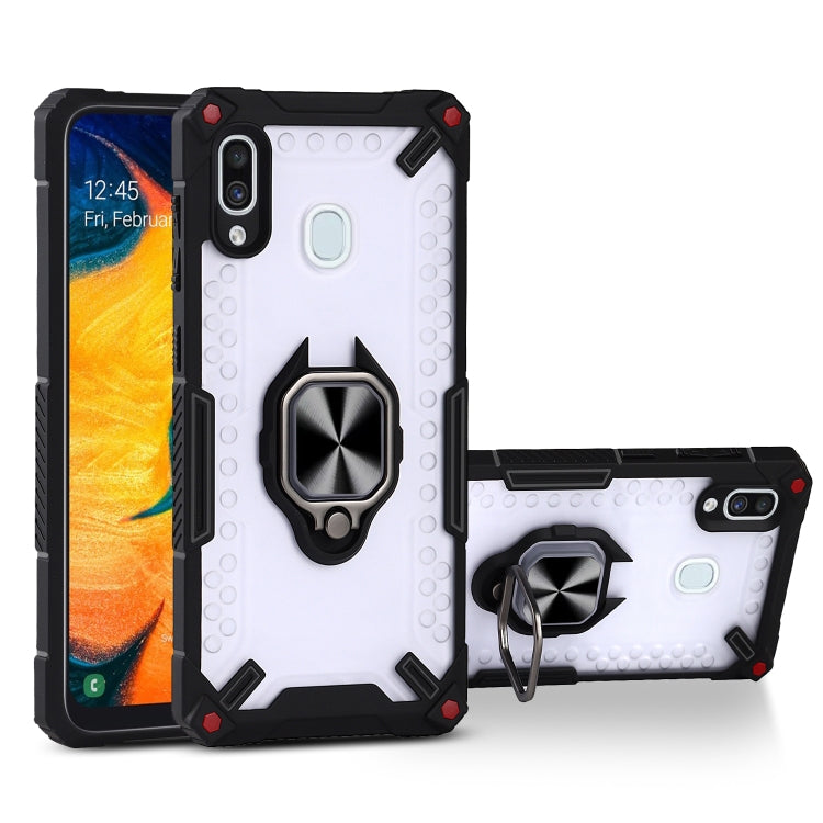 Matte TPU + PC Magnetic Shockproof Case with Ring Holder For Samsung Galaxy A30