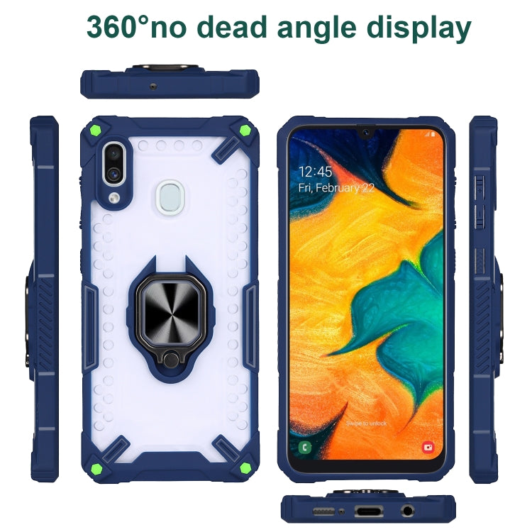 Matte TPU + PC Magnetic Shockproof Case with Ring Holder For Samsung Galaxy A30