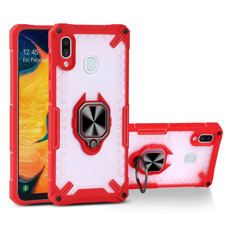 Matte TPU + PC Magnetic Shockproof Case with Ring Holder For Samsung Galaxy A30