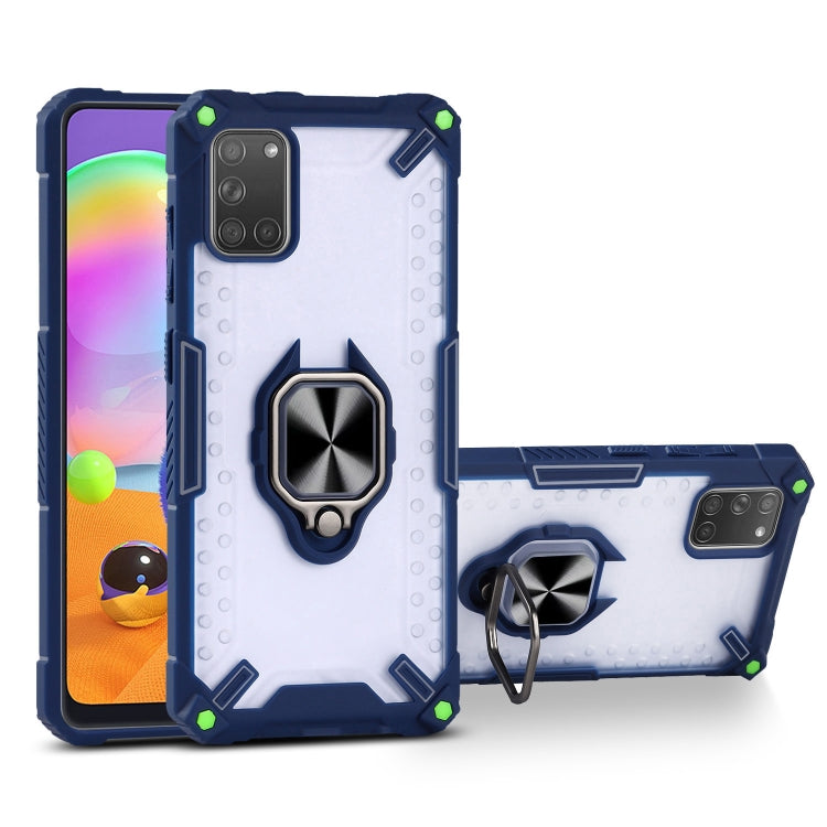 Matte TPU + PC Magnetic Shockproof Case with Ring Holder For Samsung Galaxy A31