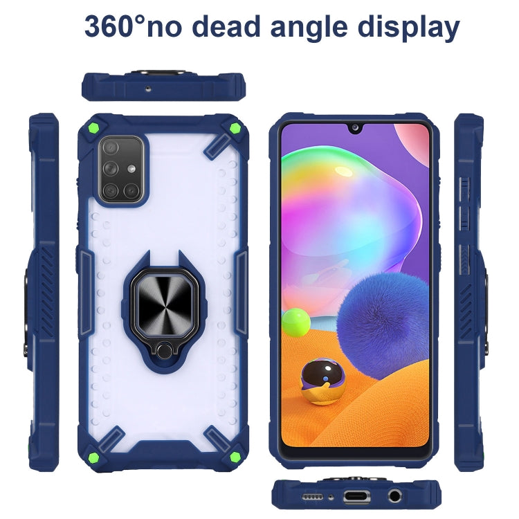 Matte TPU + PC Magnetic Shockproof Case with Ring Holder For Samsung Galaxy A31